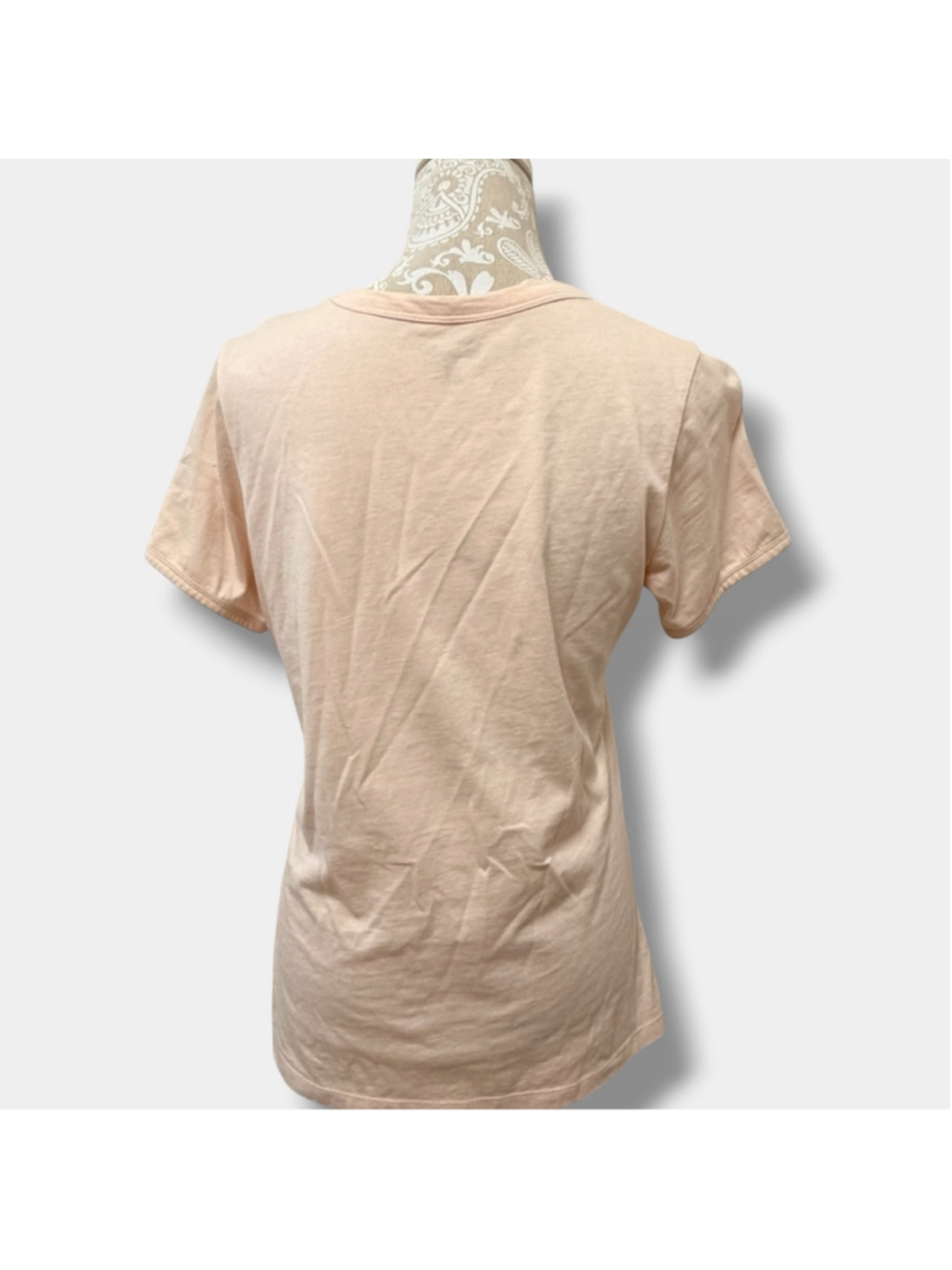 Wrangler Rancher Shirts Aztec Logo Tee Pink Beige Short Sleeve Medium - Picture 5 of 6